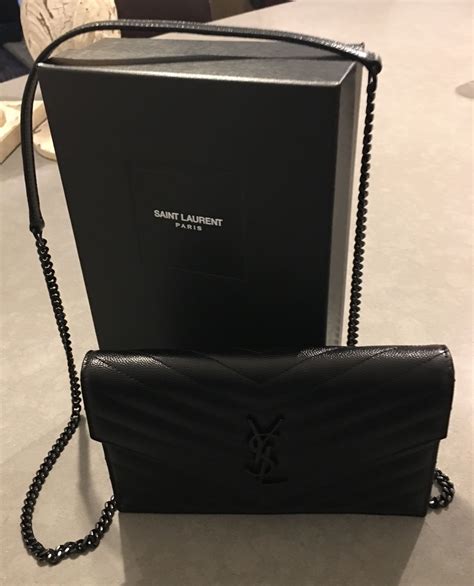 ysl wallet on chain wear and tear reviews|ysl wallet on chain sale.